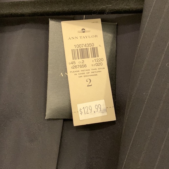 NWT Ann Taylor black with pinstripes, blazer - Picture 2 of 4